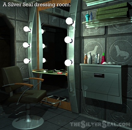 Interior of a Silver Seal dressing room.